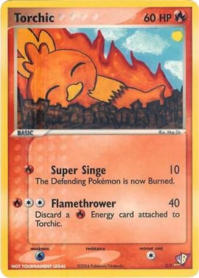 Torchic sleepy Pokemon card from Poké Card Creator Pack